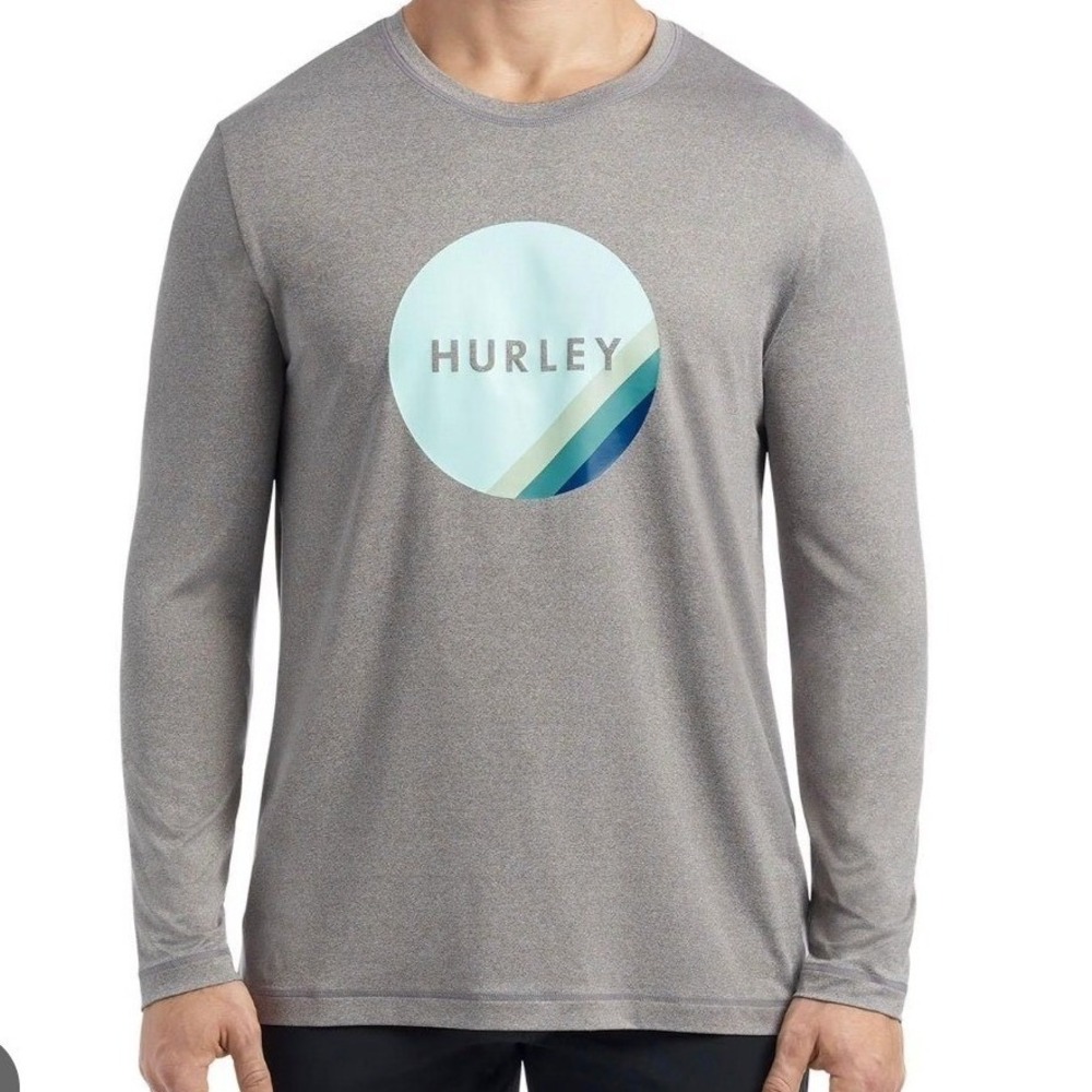 Hurley Men's XL Gray Polyester Spandex Activewear Shirt